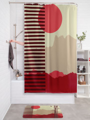 Штора для ванной с водоотталкивающей пропиткой «Пламенные горы» - Фото 2