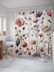 Штора для ванной с водоотталкивающей пропиткой «Полевые цветы» - Фото 1