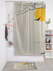 Штора для ванной с водоотталкивающей пропиткой «Полет через солнечный лес» - Фото 2
