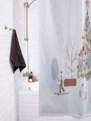 Штора для ванной с водоотталкивающей пропиткой «Приготовления к рождеству» - Фото 3