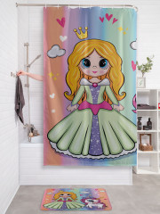 Штора для ванной с водоотталкивающей пропиткой «Принцесса и единорог» - Фото 2