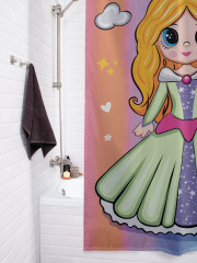Штора для ванной с водоотталкивающей пропиткой «Принцесса и единорог» - Фото 3
