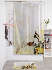 Штора для ванной с водоотталкивающей пропиткой «Природа и музыка» - Фото 2
