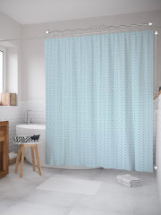 Штора для ванной с водоотталкивающей пропиткой «Прямоугольники и горох» - Фото 1
