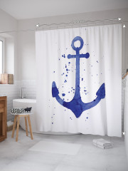 Штора для ванной с водоотталкивающей пропиткой «Пятнистый якорь» - Фото 1