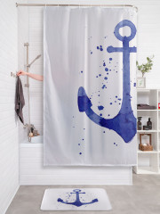 Штора для ванной с водоотталкивающей пропиткой «Пятнистый якорь» - Фото 2