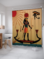 Штора для ванной с водоотталкивающей пропиткой «Ра плывущий по реке» - Фото 1