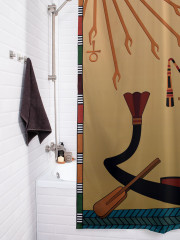 Штора для ванной с водоотталкивающей пропиткой «Ра плывущий по реке» - Фото 3