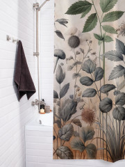 Штора для ванной с водоотталкивающей пропиткой «Ретро ботаника» - Фото 3