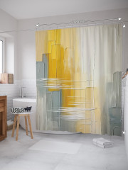 Штора для ванной с водоотталкивающей пропиткой «Рисунок краской» - Фото 1