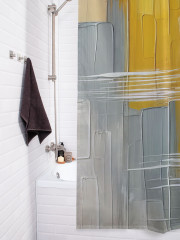 Штора для ванной с водоотталкивающей пропиткой «Рисунок краской» - Фото 3