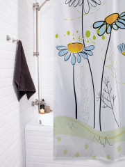 Штора для ванной с водоотталкивающей пропиткой «Ряд ромашек» - Фото 3