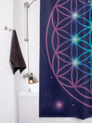 Штора для ванной с водоотталкивающей пропиткой «Сакральный цветок» - Фото 3