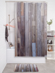 Штора для ванной с водоотталкивающей пропиткой «Сбитые доски» - Фото 2