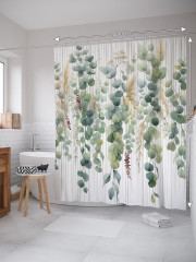 Штора для ванной с водоотталкивающей пропиткой «Свисающие листья» - Фото 1