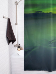 Штора для ванной с водоотталкивающей пропиткой «Северное сияние на горизонте» - Фото 3