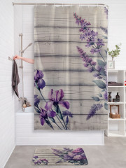 Штора для ванной с водоотталкивающей пропиткой «Сирень» - Фото 2