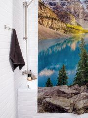 Штора для ванной с водоотталкивающей пропиткой «Скалистый берег озера» - Фото 3