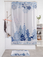 Штора для ванной с водоотталкивающей пропиткой «Снежное рождество» - Фото 2
