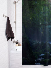 Штора для ванной с водоотталкивающей пропиткой «Солнце пробивается через лес» - Фото 3