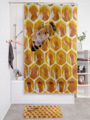 Штора для ванной с водоотталкивающей пропиткой «Соты с медом» - Фото 2