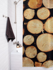 Штора для ванной с водоотталкивающей пропиткой «Спил деревьев» - Фото 3