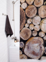 Штора для ванной с водоотталкивающей пропиткой «Срубы деревьев» - Фото 3
