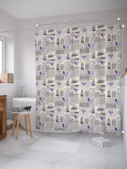 Штора для ванной с водоотталкивающей пропиткой «Старая газета» - Фото 1