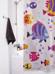 Штора для ванной с водоотталкивающей пропиткой «Счастливые рыбы» - Фото 3