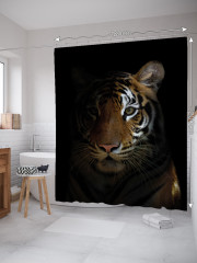 Штора для ванной с водоотталкивающей пропиткой «Тигр в тени» - Фото 1