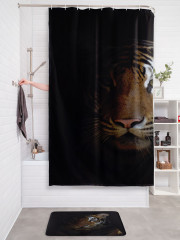 Штора для ванной с водоотталкивающей пропиткой «Тигр в тени» - Фото 2