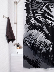 Штора для ванной с водоотталкивающей пропиткой «Тигровая агрессия» - Фото 3