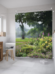 Штора для ванной с водоотталкивающей пропиткой «Тихое утро» - Фото 1