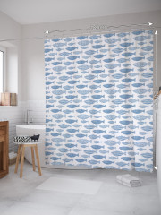 Штора для ванной с водоотталкивающей пропиткой «Точечные и полосатые рыбы» - Фото 1