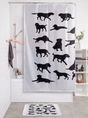 Штора для ванной с водоотталкивающей пропиткой «Трафареты собак» - Фото 2