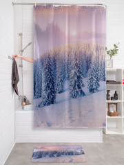 Штора для ванной с водоотталкивающей пропиткой «Тропинка зимой» - Фото 2