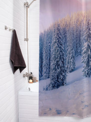 Штора для ванной с водоотталкивающей пропиткой «Тропинка зимой» - Фото 3