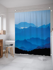 Штора для ванной с водоотталкивающей пропиткой «Туманные горы» - Фото 1