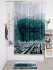Штора для ванной с водоотталкивающей пропиткой «Туманный лес Лушань в Китае» - Фото 2