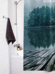 Штора для ванной с водоотталкивающей пропиткой «Туманный лес Лушань в Китае» - Фото 3