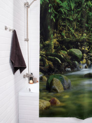 Штора для ванной с водоотталкивающей пропиткой «У приятной реки» - Фото 3