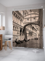 Штора для ванной с водоотталкивающей пропиткой «Улочки Венеции» - Фото 1