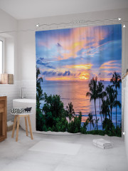 Штора для ванной с водоотталкивающей пропиткой «Ураган вдали» - Фото 1