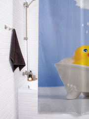 Штора для ванной с водоотталкивающей пропиткой «Утенок принимает душ» - Фото 3