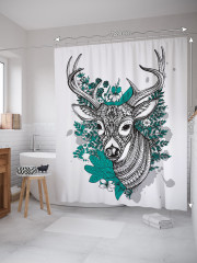 Штора для ванной с водоотталкивающей пропиткой «Фантастический олень» - Фото 1