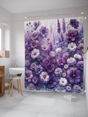 Штора для ванной с водоотталкивающей пропиткой «Цветочная долина» - Фото 1
