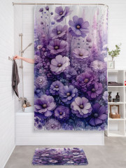 Штора для ванной с водоотталкивающей пропиткой «Цветочная долина» - Фото 2