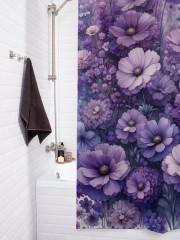 Штора для ванной с водоотталкивающей пропиткой «Цветочная долина» - Фото 3