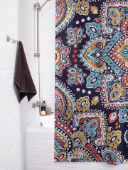Штора для ванной с водоотталкивающей пропиткой «Цветочный орнамент» - Фото 3