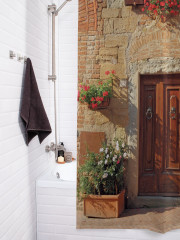 Штора для ванной с водоотталкивающей пропиткой «Цветы на стене» - Фото 3